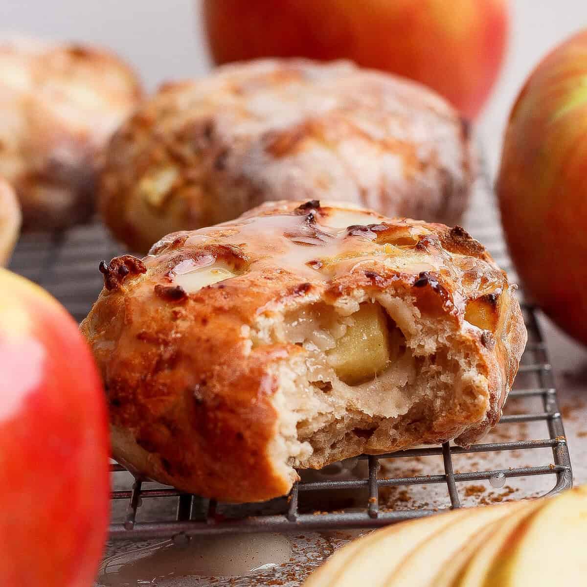 Air Fryer Apple Fritters (With Glaze)