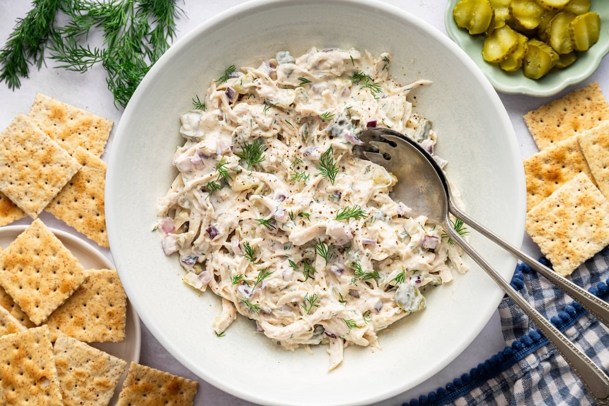 Dill Pickle Chicken Salad (with Greek Yogurt)