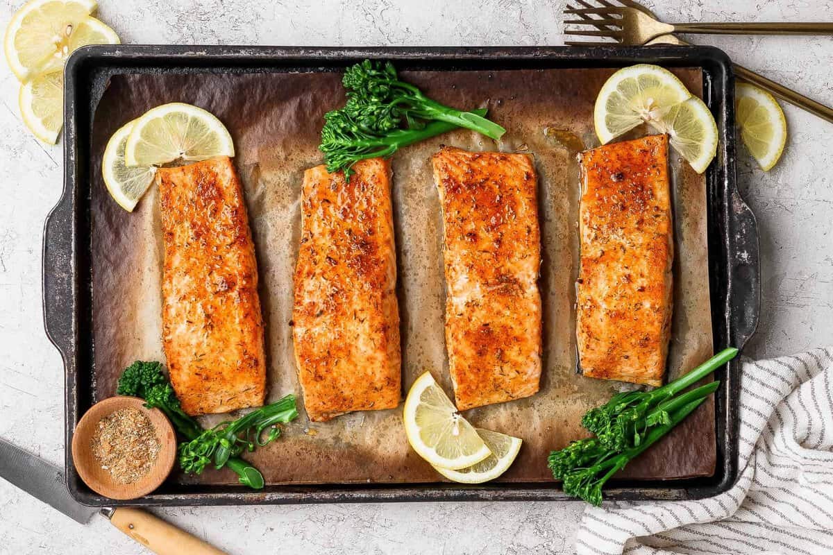 Broiled Salmon (Flaky & Ready in 8 Minutes!)