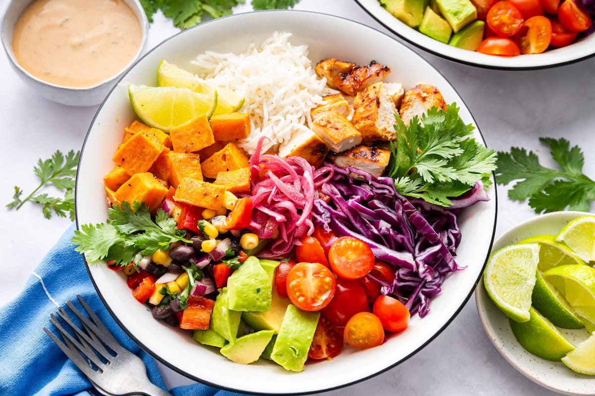 BBQ Chicken Bowls with High-Protein BBQ Ranch