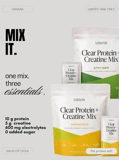 The Benefits of USANA Clear Protein and Creatine Mix