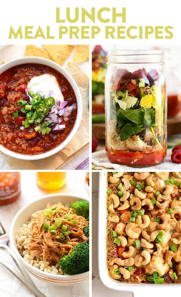 Meal prep lunch recipes portioned for weekday lunches